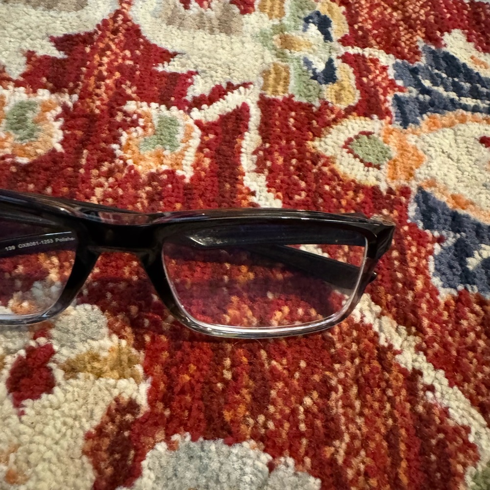 Oakley Plank 2.0 Eyeglasses Prescription Unisex Black And Translucent Frames View 2